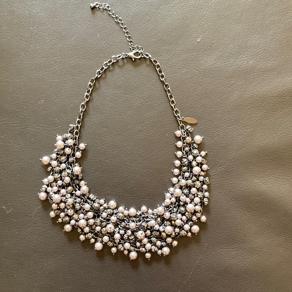 WHBM Necklace in metallic grey